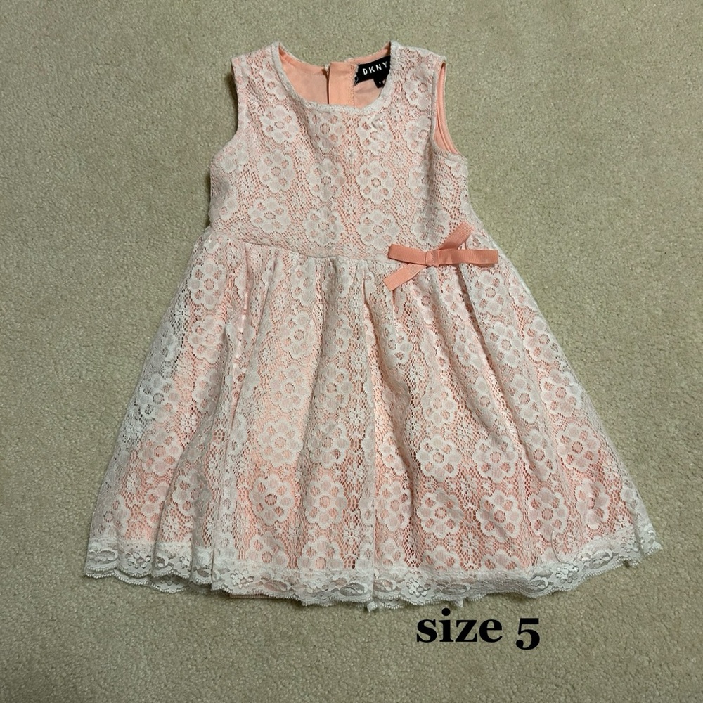 DKNY Pink Lace Kids Dress